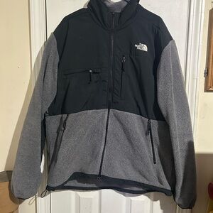 North Face Black and Gray Fleece Jacket